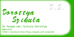 dorottya szikula business card